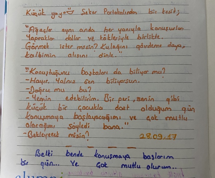 -de ayrı yazılır gruşcum tabi bilmiyor o zamanlar kerata