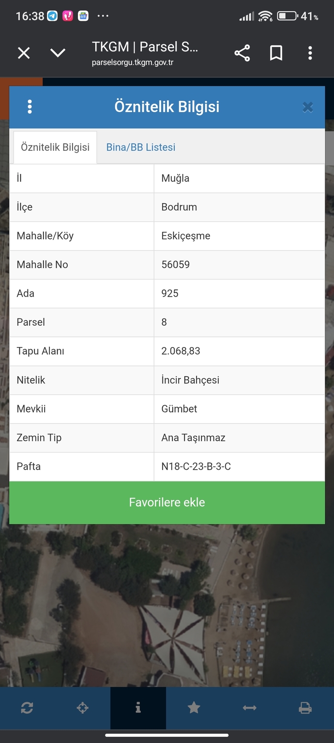 Parsel sorgudan rastgele otellere bakıyorum bunun gibi çok örnek var?