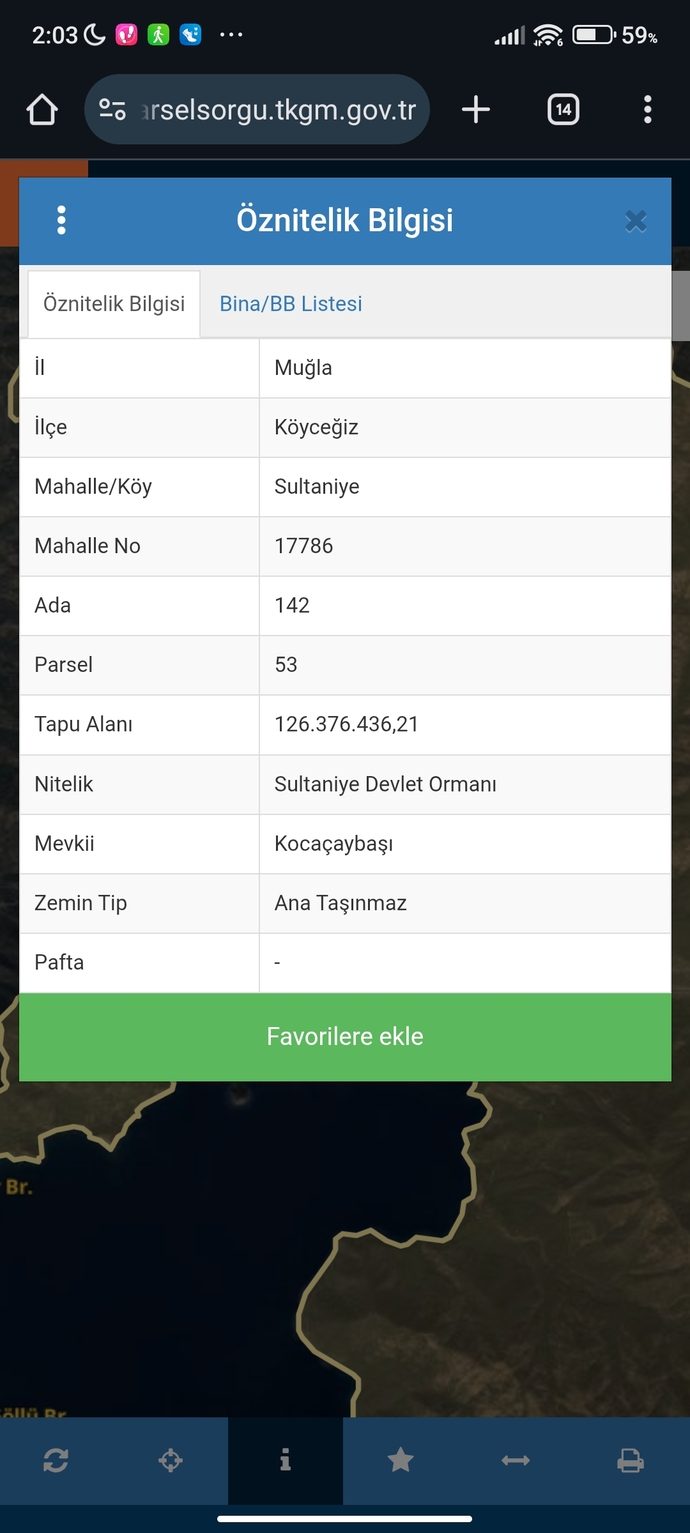 Parsel sorgudan rastgele otellere bakıyorum bunun gibi çok örnek var?