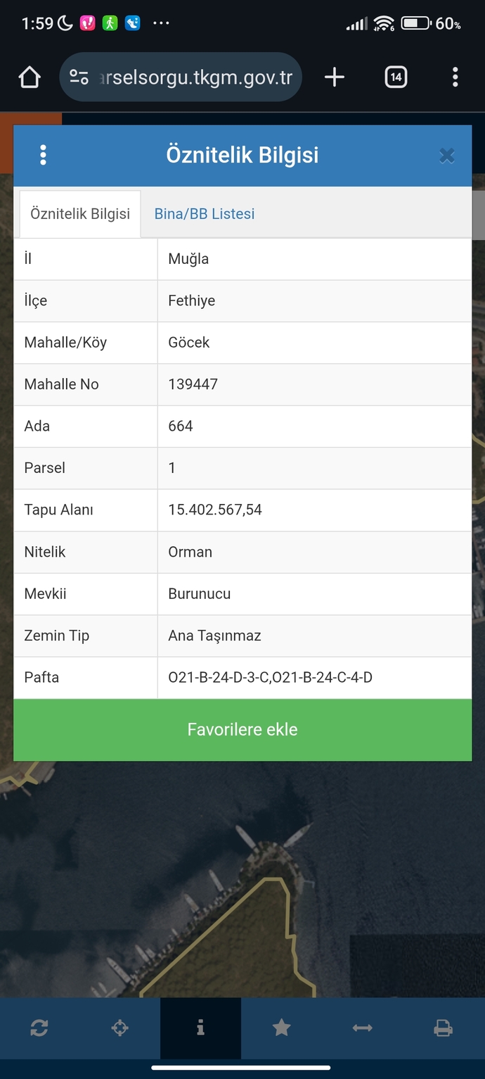 Parsel sorgudan rastgele otellere bakıyorum bunun gibi çok örnek var?