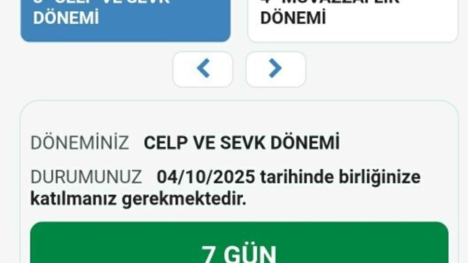 Askere gidiyorum yakında?