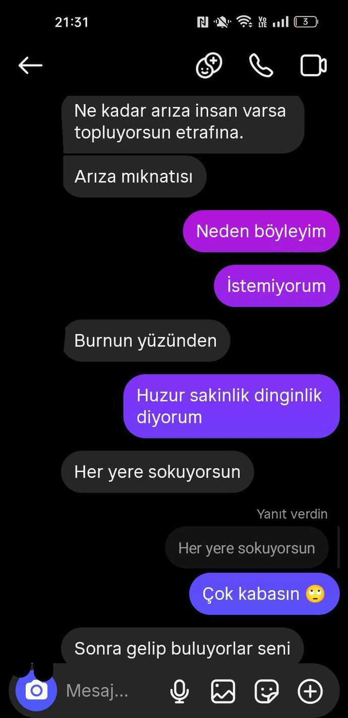 Canım arkadaşım selam olsun jfjfk kabalığı on üstünden kaç puaaan