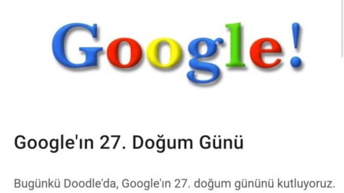 Google'ın 27 senedir hayatımızda olduğunu biliyor muydunuz?