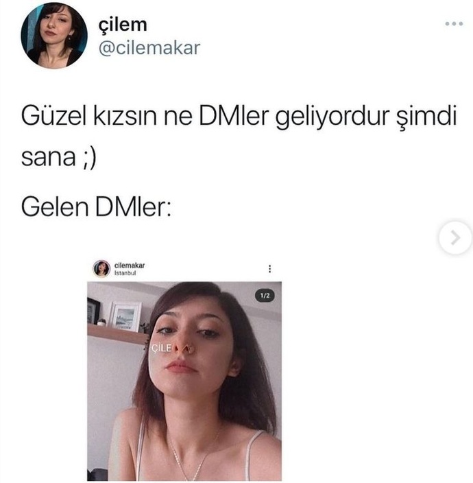 Dm kutunuza gelen en değişik mesaj neydi?