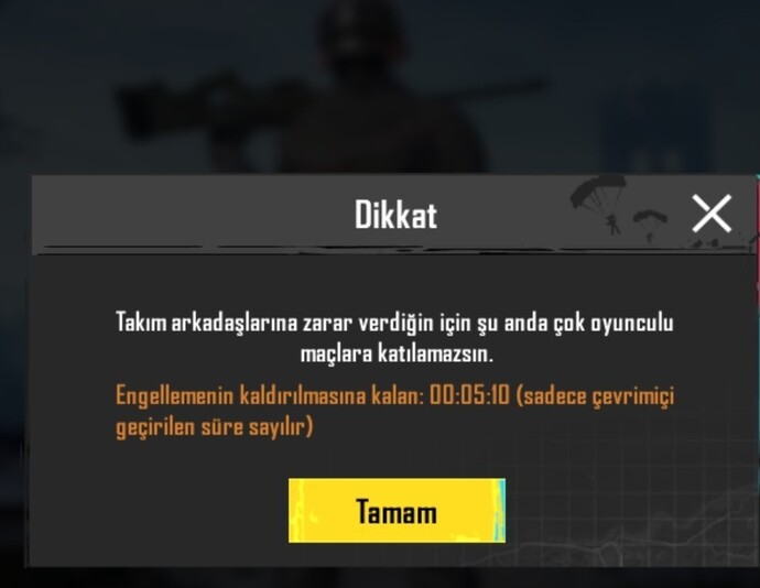PUBG Mobile de ceza aldınız mı hiç?