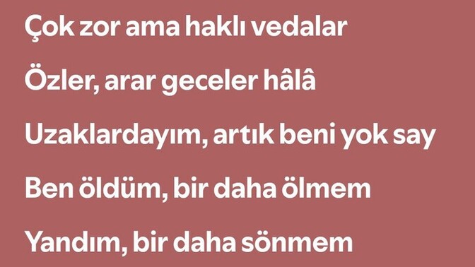 “Çok zor ama haklı vedalar” dediniz mi?