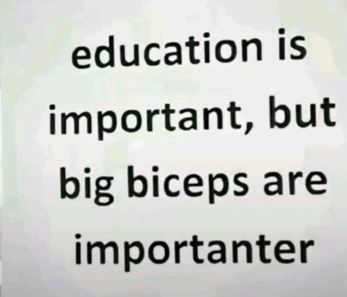 mesela biceps. nasil ilimden daha az onemli olabilir ki