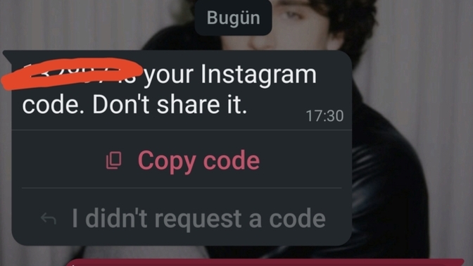 Wp den böyle bir mesaj geliyor biri Instagrami çalmaya mi çalışıyor?