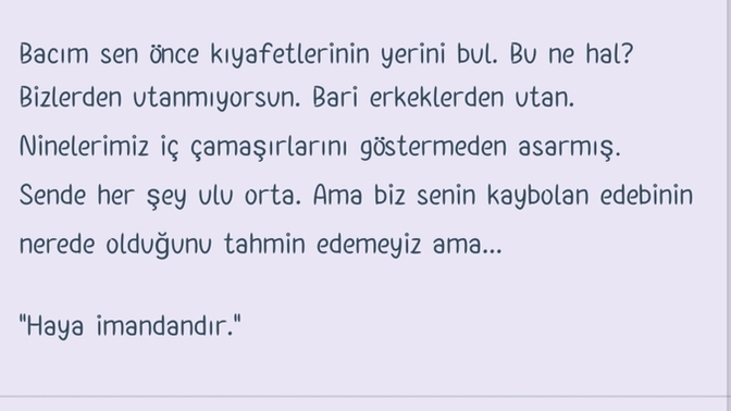 İnsanların giyimindeki en ufak şeye kulp takar mısınız?