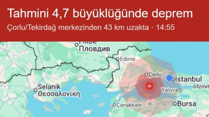 İstanbul'da deprem oldu! Hisseden var mı?