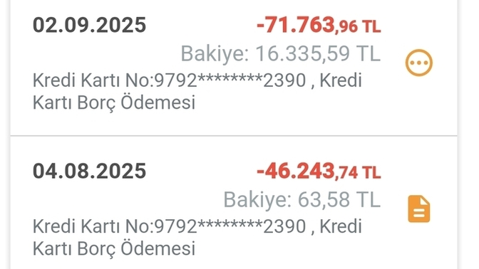 Kredi kartı harcamalarını kontrol edemeyen var mı?