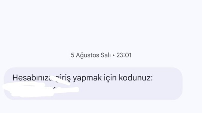 Onytek ne ya mesaj gelmiş?