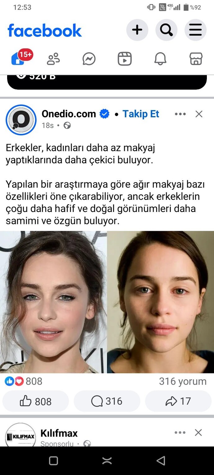 Makyajlı daha çekici değil mi?