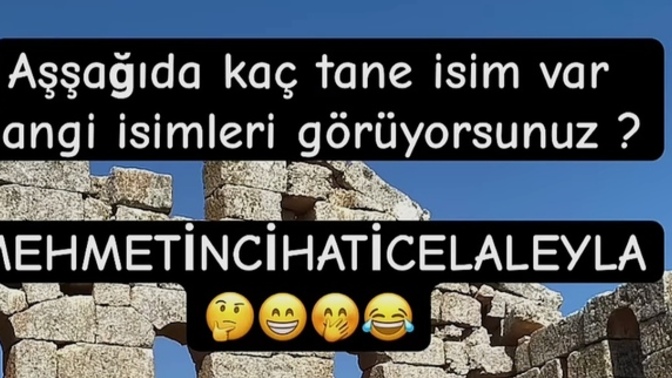 Aşağıda kaç tane isim görüyorsunuz?