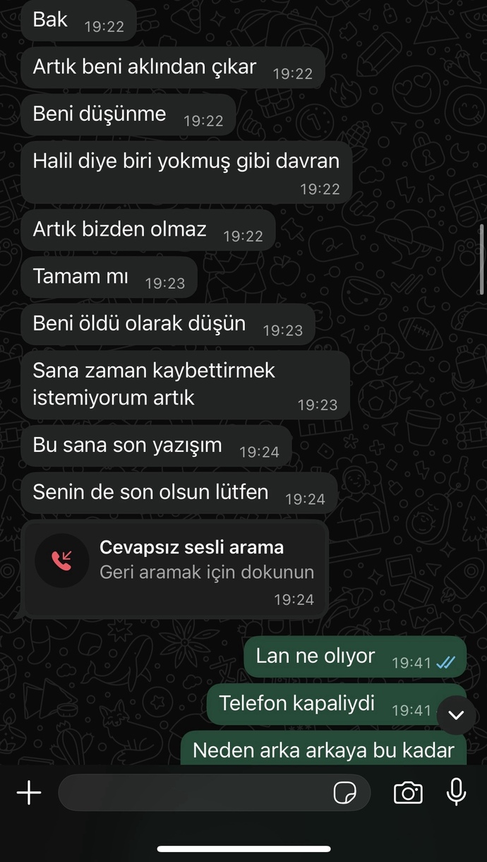 Eski sevgilim benden vaz mi geçmiş tamamen?
