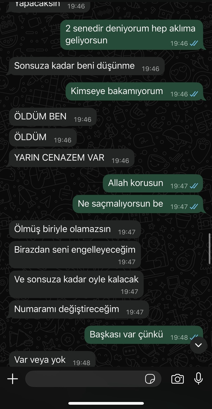 Eski sevgilim benden vaz mi geçmiş tamamen?