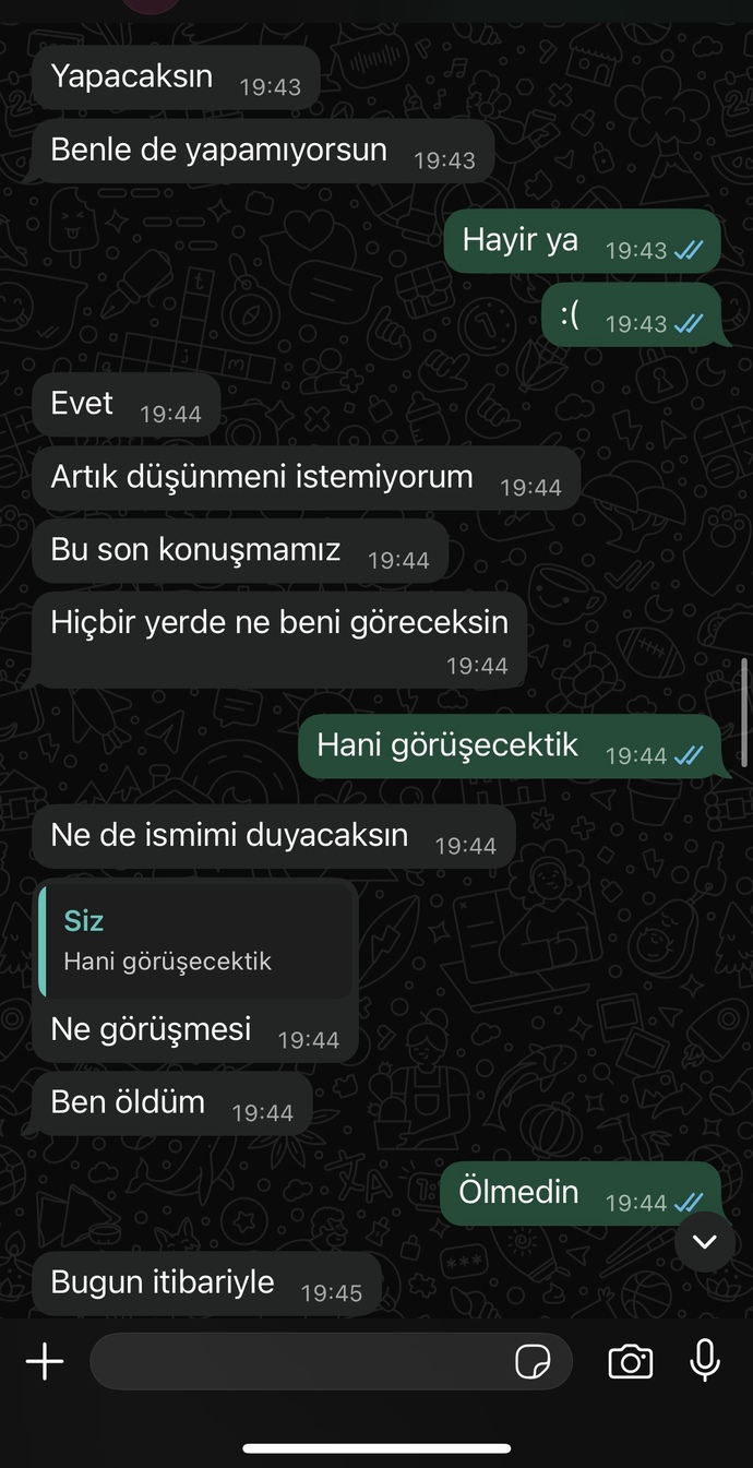 Eski sevgilim benden vaz mi geçmiş tamamen?