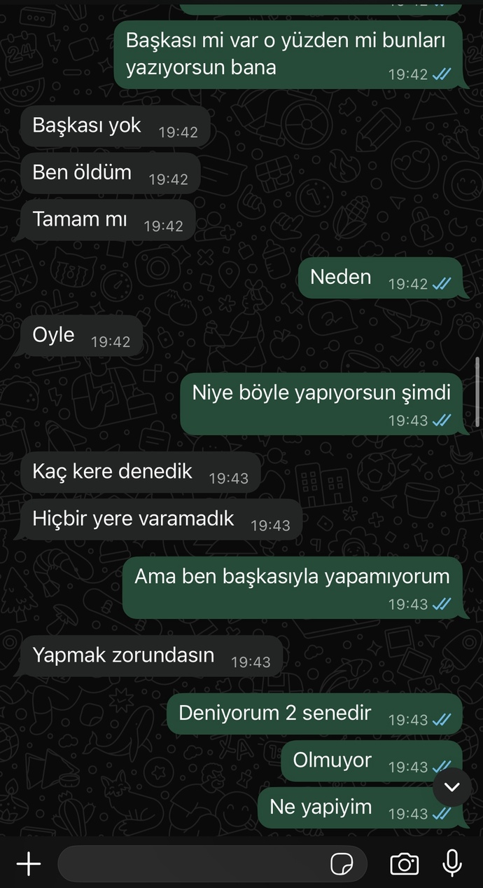 Eski sevgilim benden vaz mi geçmiş tamamen?