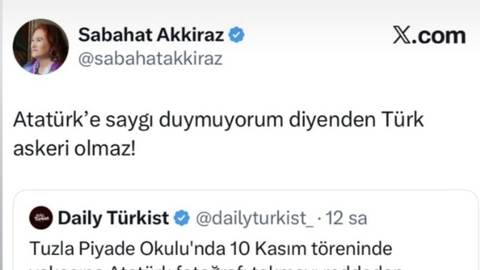 Atatürk'e saygı duymuyorum diyen birinden, Türk askeri olur mu?