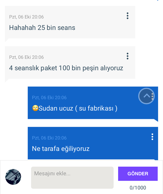 En son hangi hizmeti satın aldınız?