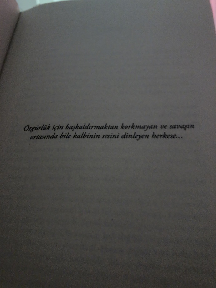 En son okuduğun kitaptan bir alıntı bırakır mısın?