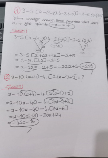 Çözer misiniz adım adım?