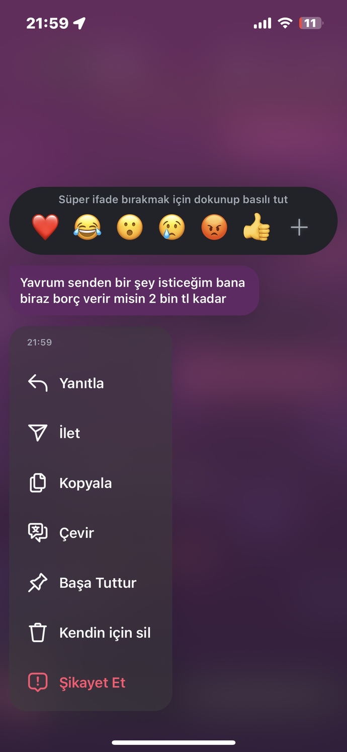 1 haftadir konuştuğum flörtüm?