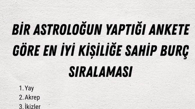 Bu burç anketine yorumunuz ne olur?