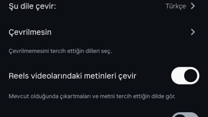 İnstagram mesaj dm çeviri özelliği nasıl açabilirim?