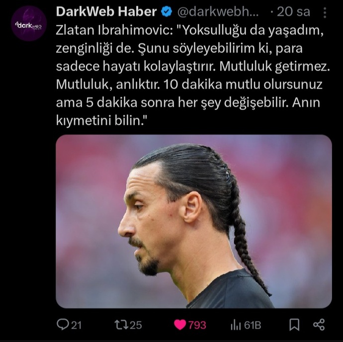 İbrahimovicin bu sözüne katılıyor musunuz?