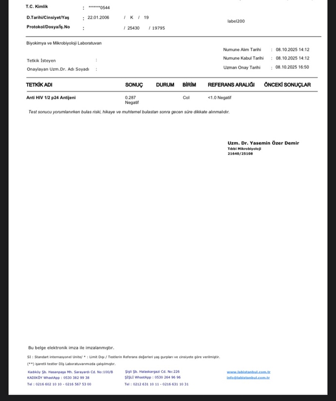 Hiv testi ne zaman belli olur?