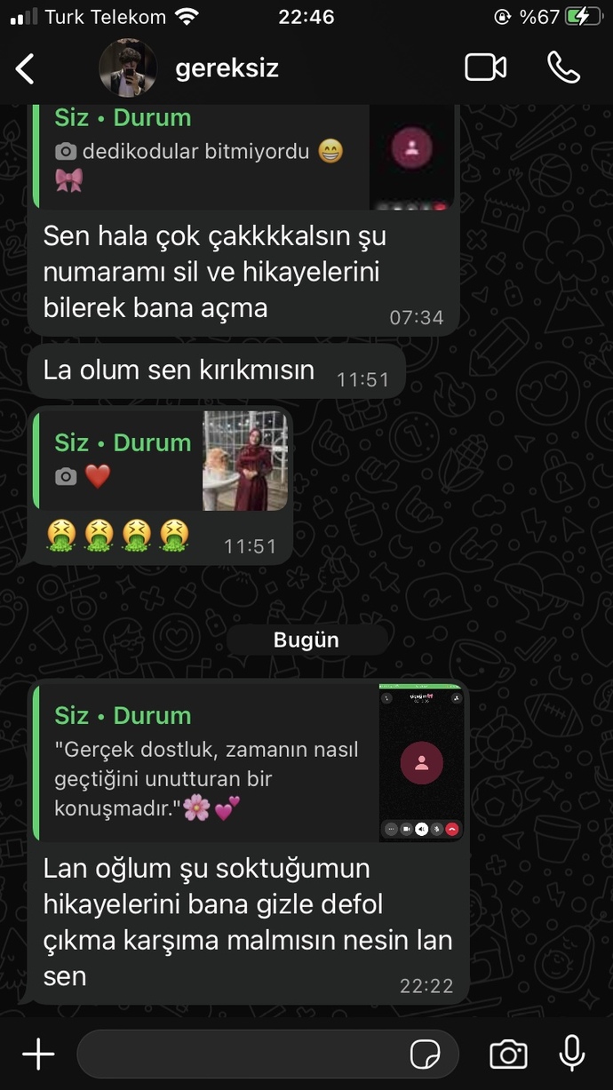 Yazdığı mesajları mahkemeye versem olunlu sonuç alır mıyım?