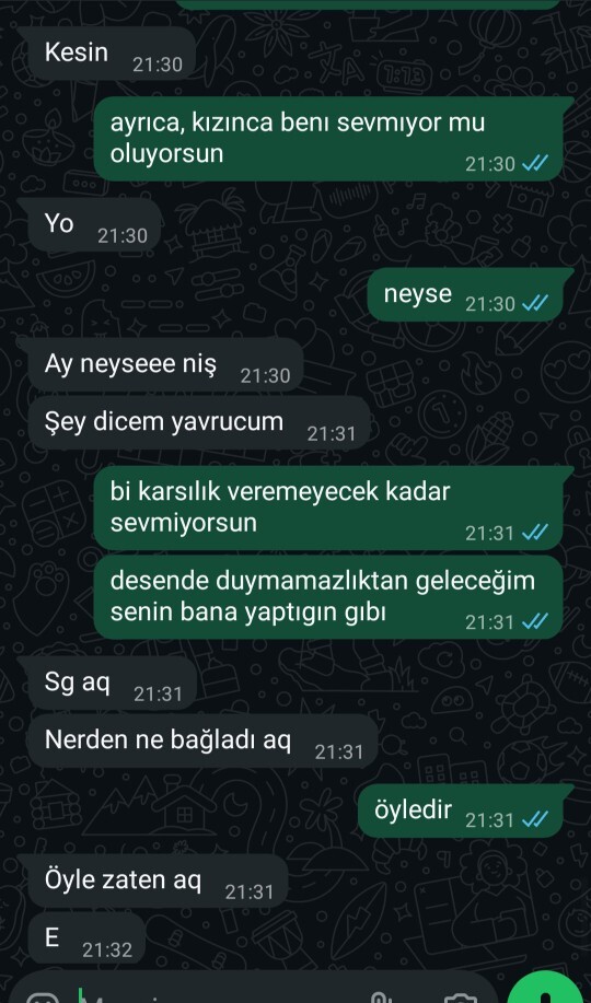 Sevgilim bana beni sevdiğini söylemiyor?