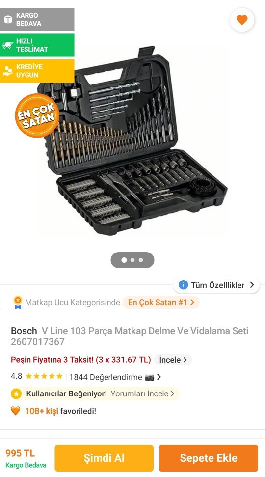 Merhaba görseldeki matkap ucu seti nasıl?