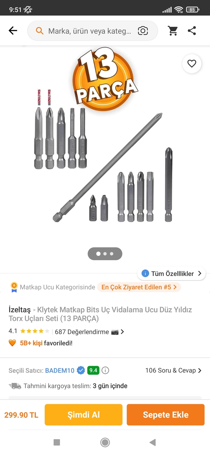Merhaba görseldeki matkap ucu seti nasıl?