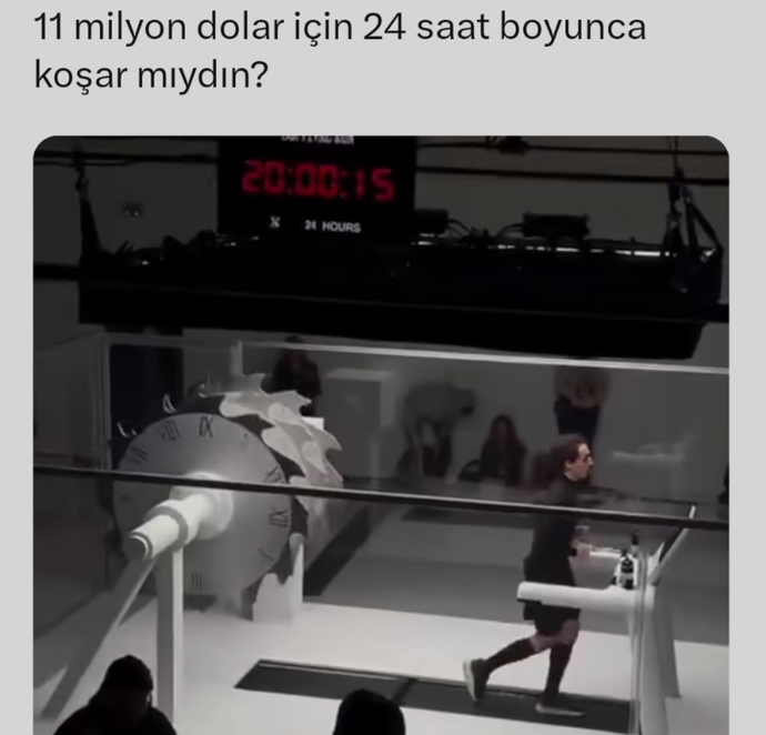 11 milyon dolar için 24 saat boyunca koşar mıydın?