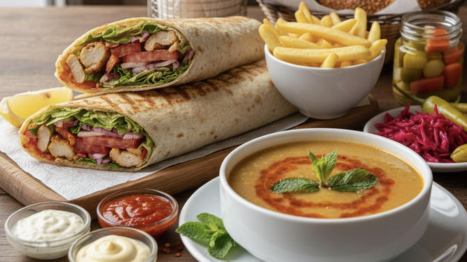 Döner ya da kebap yanına çorba olur mu?