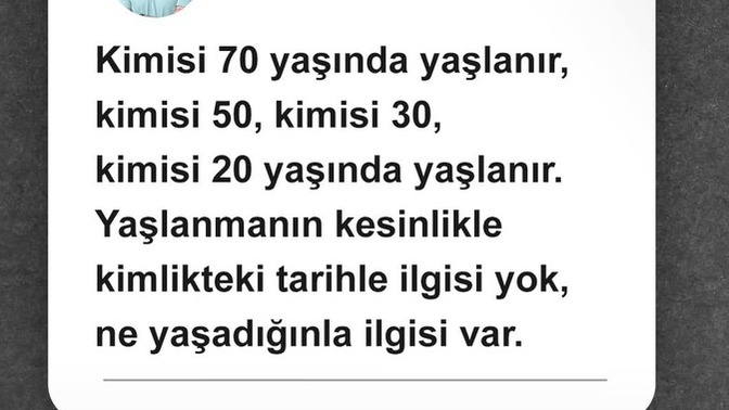 Siz kaç yaşında yaşlandınız?