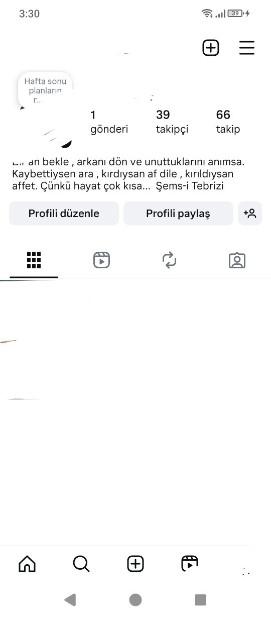 Biyografime böyle bir söz yazdim. Kötü mü olmuş?