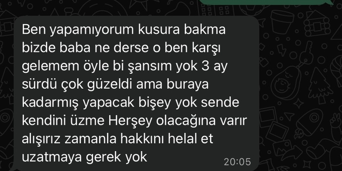 Sizce sevmiş midir ve ayrılma bahanesini nasıl buldunuz?