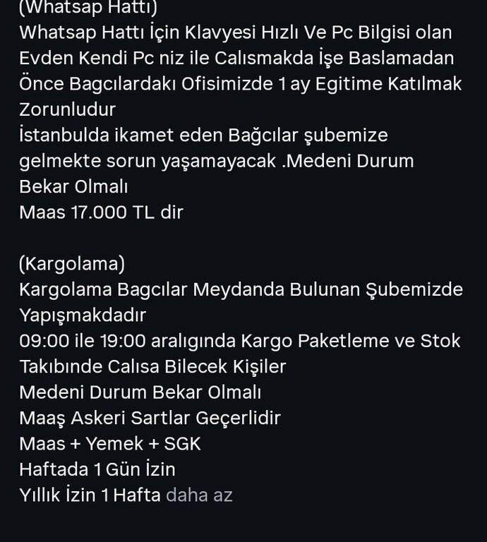 Böyle bir iş ilanı buldum tesettür giyim mağazası iyi mi değil mi?