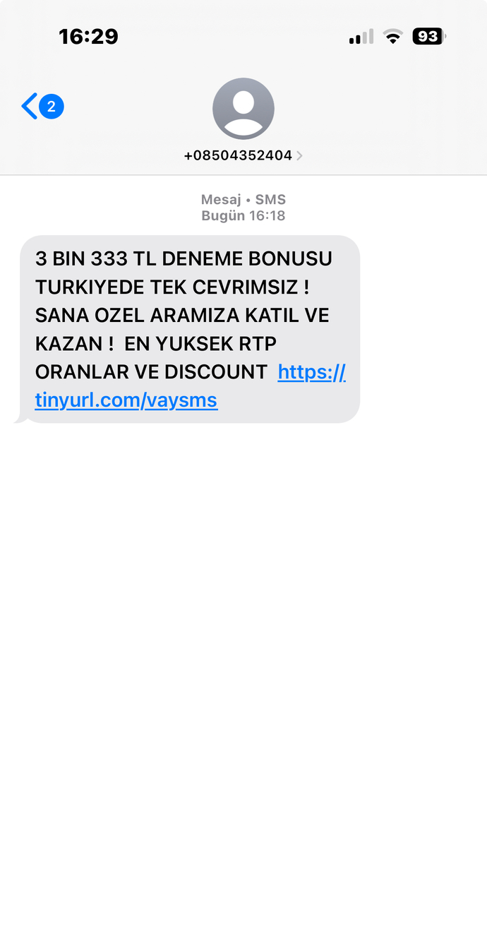 0850 li hatlardan arama ya da mesaj alan var mı?