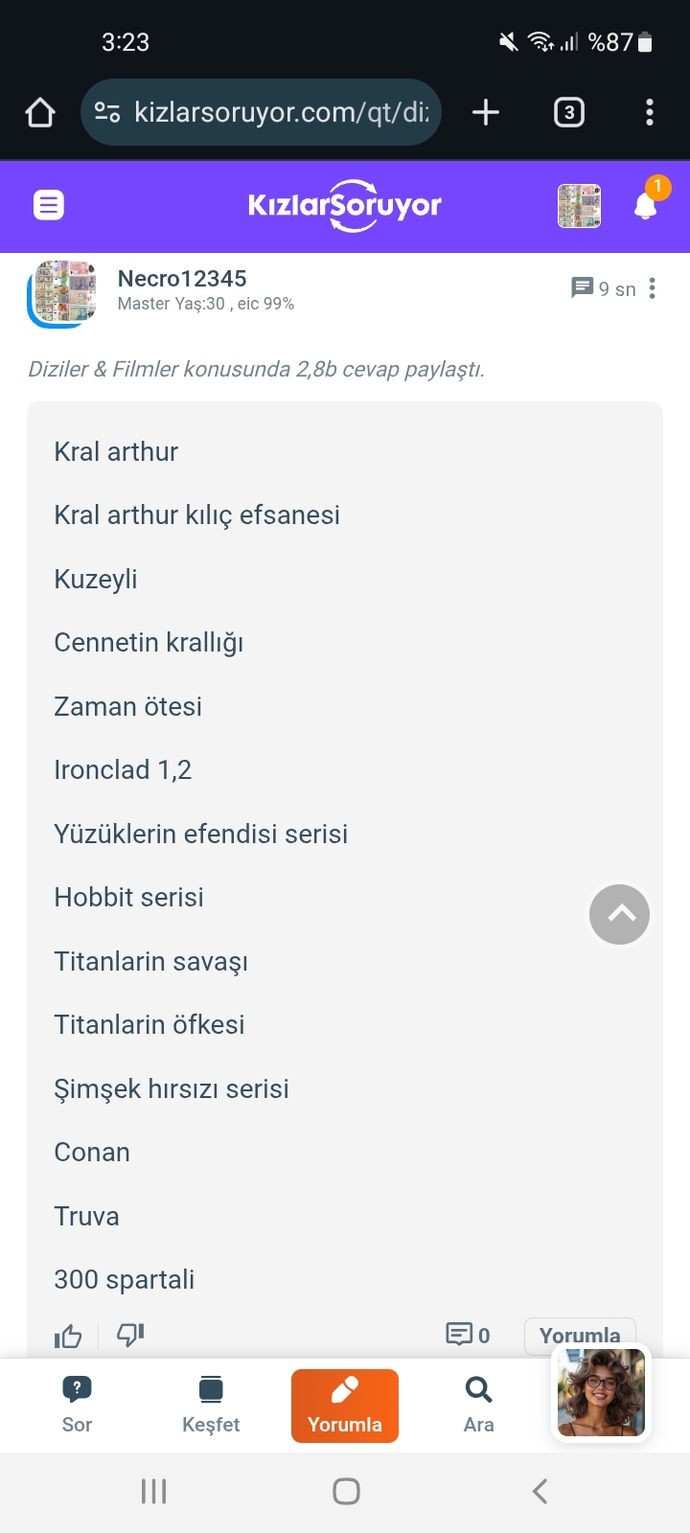 Bana güzel bir film önere bilir misiniz?
