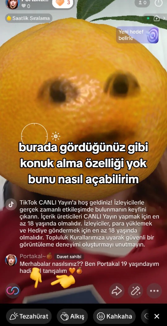 Komik videolar paylaştığım TikTok hesabında canlı yayında konuk alamıyorum neden?
