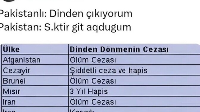 Dinden çıkmak kötü değil mi?