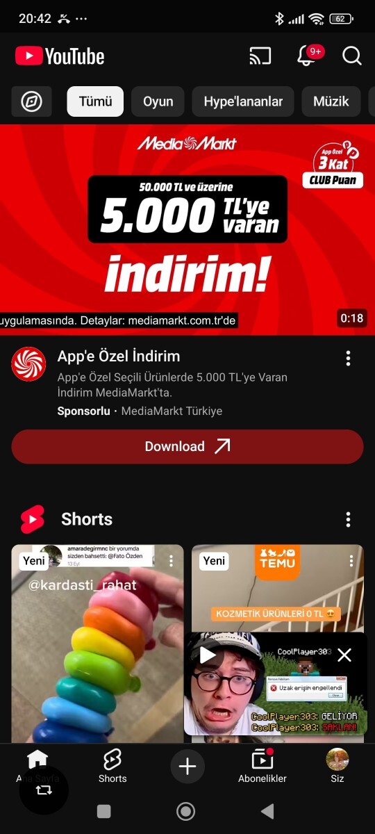 YouTubeun neden böyle yaptığı hakkında hiçbir fikrim yok yapay zekaya falan da sordum mantıklı bir açıklama bulamadım?