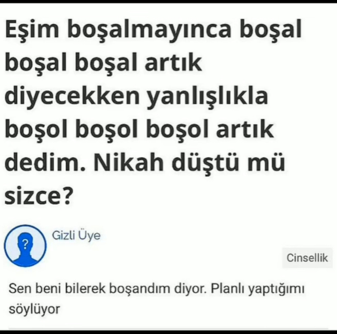 Sizce bu durumda nikah düşer mi?