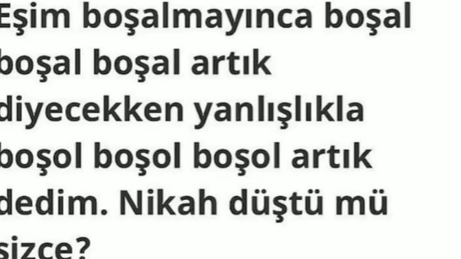 Sizce bu durumda nikah düşer mi?