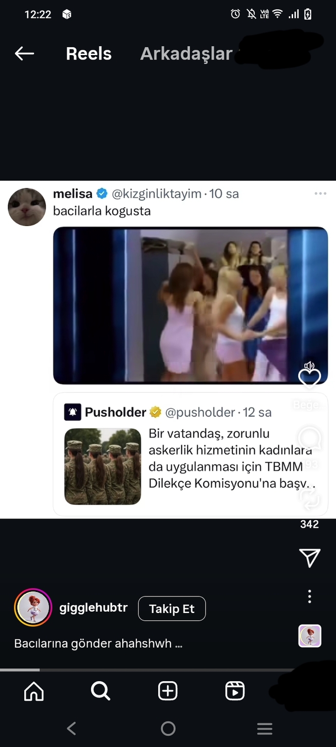 Kadınlara zorunlu askerlik gelse nolur 😀?
