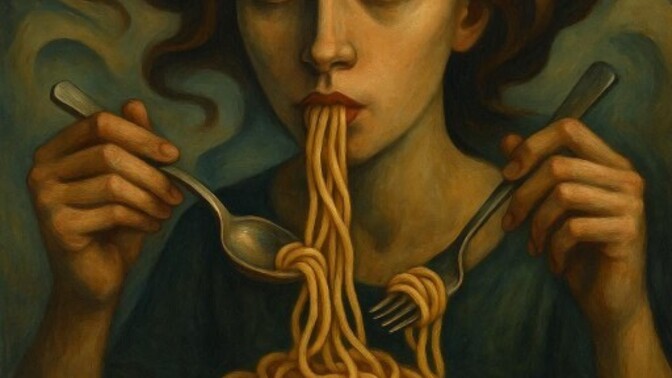 Spagetti'yi çatal-kaşıkla yemek yanlış mı?